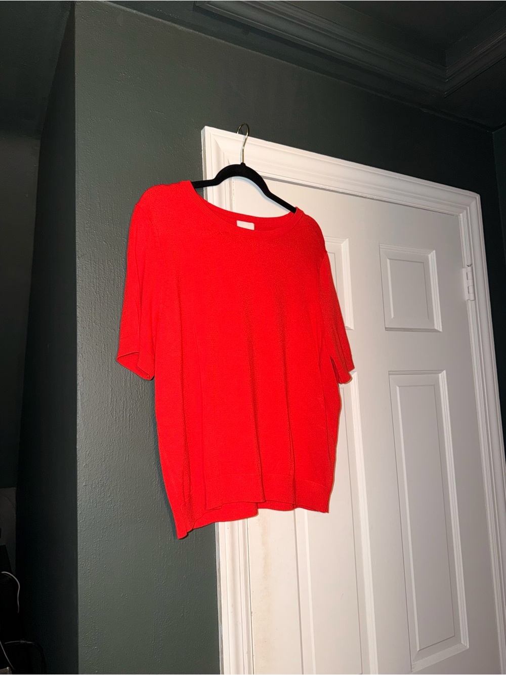 H&M Women’s Red Short-Sleeve Knit Top
